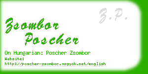 zsombor poscher business card